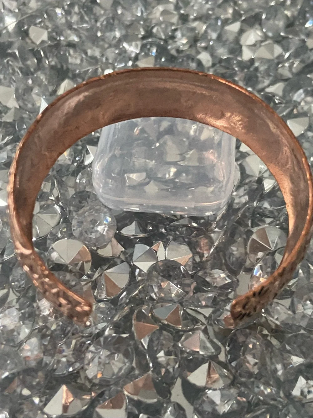 19 Cooper Embossed Copper-Tone Sun & Moon Bangle Bracelet